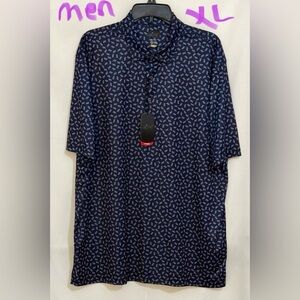 Greg Norman Collection Navy Pattern Polo Shirt